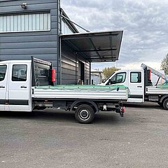Bild von einem Pick-Up Fahrzeug des Garten-Teams.